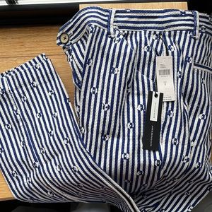 Anthropologie the essential slim striped pants